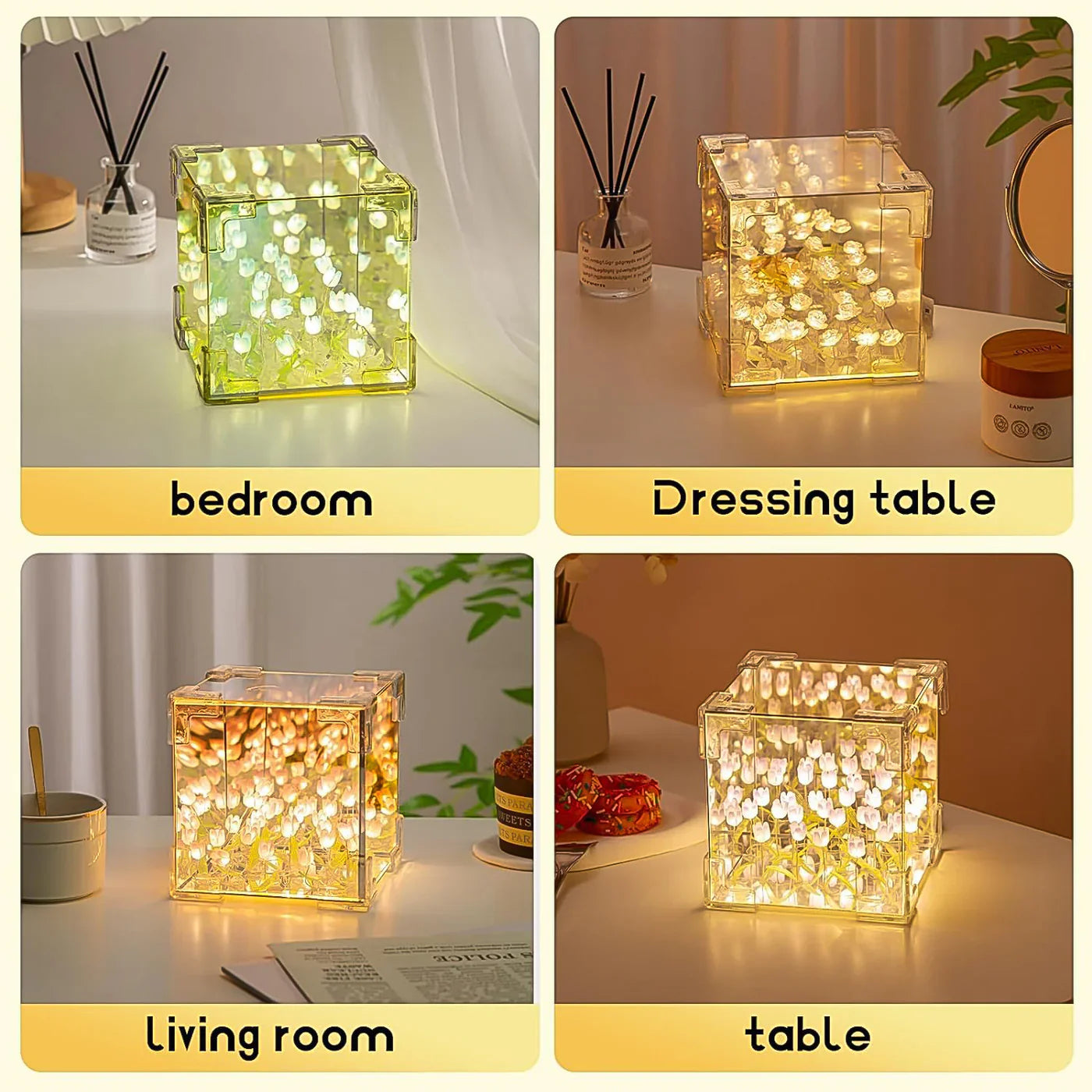 Cube tulip Night Lamp