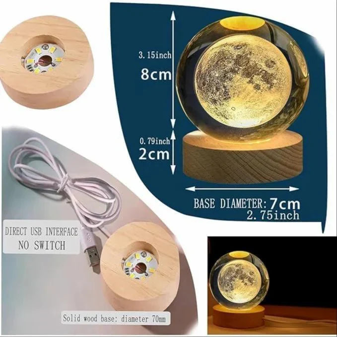 3D Crystal Ball (Moon)