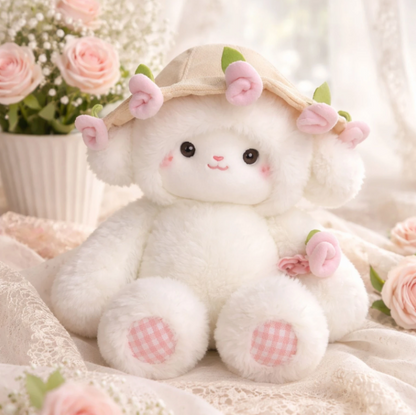 Rose Sheep Cap Soft Toy