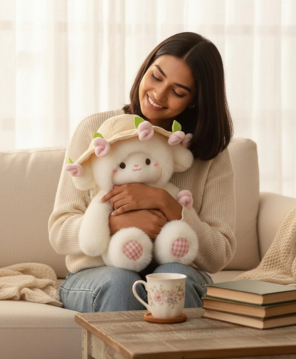 Rose Sheep Cap Soft Toy