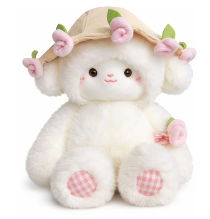 Rose Sheep Cap Soft Toy