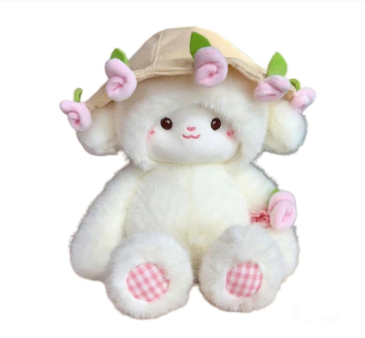 Rose Sheep Cap Soft Toy