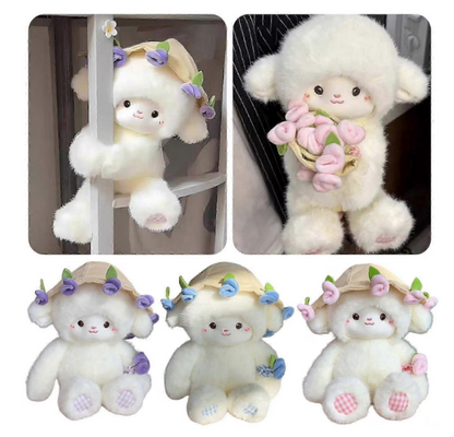 Rose Sheep Cap Soft Toy
