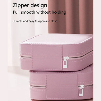 Travel Makeup Box with LED Light Mirror